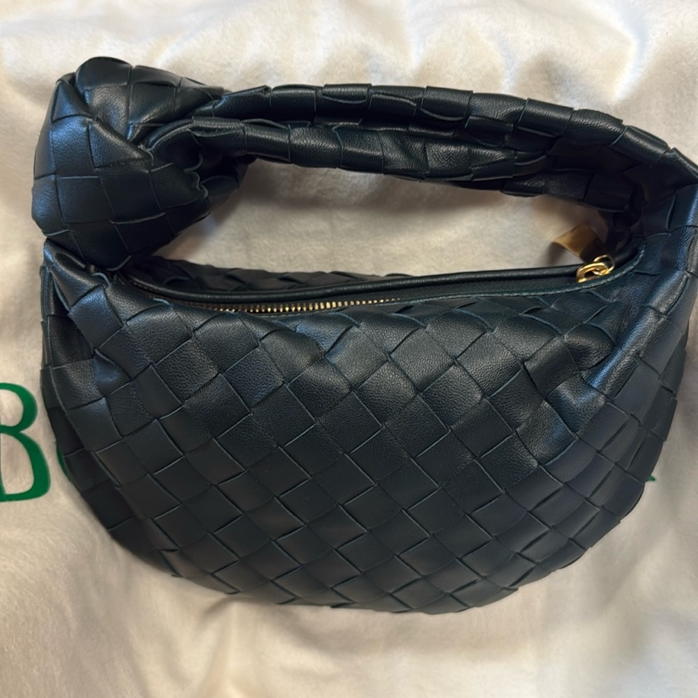 Authentic Bottega Veneta Mini Jodie. Dark green in excellent condition